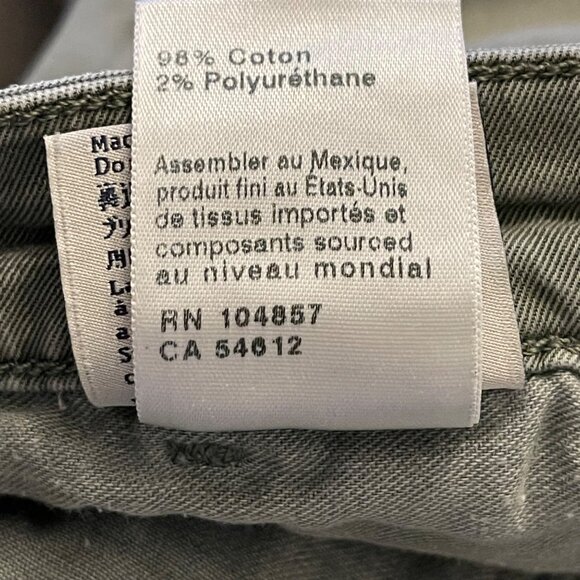 AG Adriano Goldschmied The Caden Women's Size 27 Green, olive Jeans - Picture 9 of 11